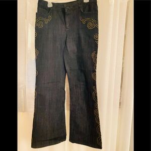 ~SALE~BOSTON PROPER GOLD DESIGN JEANS SIZE 10